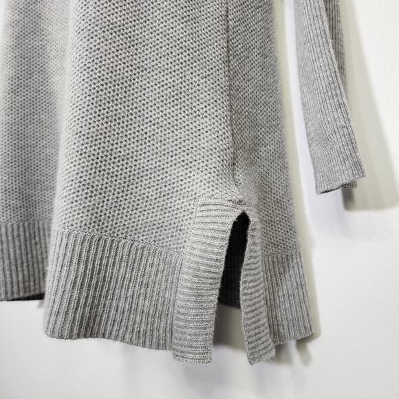 Talbots Tunic Sweater Women Large Lambswool Pullover Cowl Neck Gray Knit Capsule - Picture 6 of 11